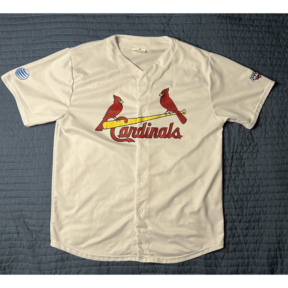 St Louis Cardinals Jersey Mens XL White 2013 League Champions 19th Pennant Promo